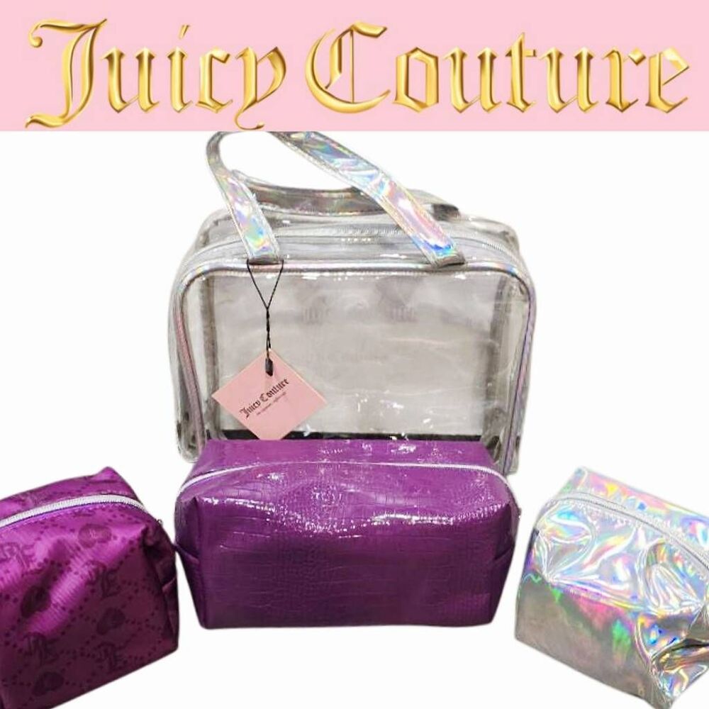 Juicy Couture JC Heart Logo & Metallic Nested Cismetic Case